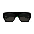 Bottega Veneta BV1232S001 Green-Lens Sunglasses — Black