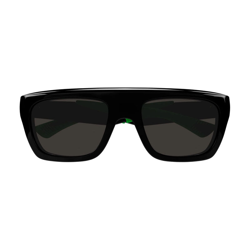 Bottega Veneta BV1232S001 Green-Lens Sunglasses — Black
