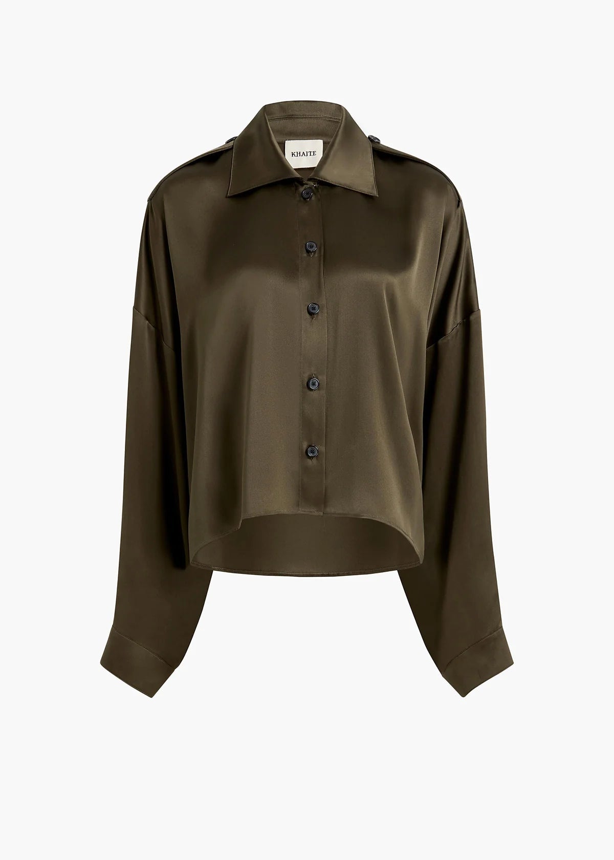 Khaite Leather Shirt — Green