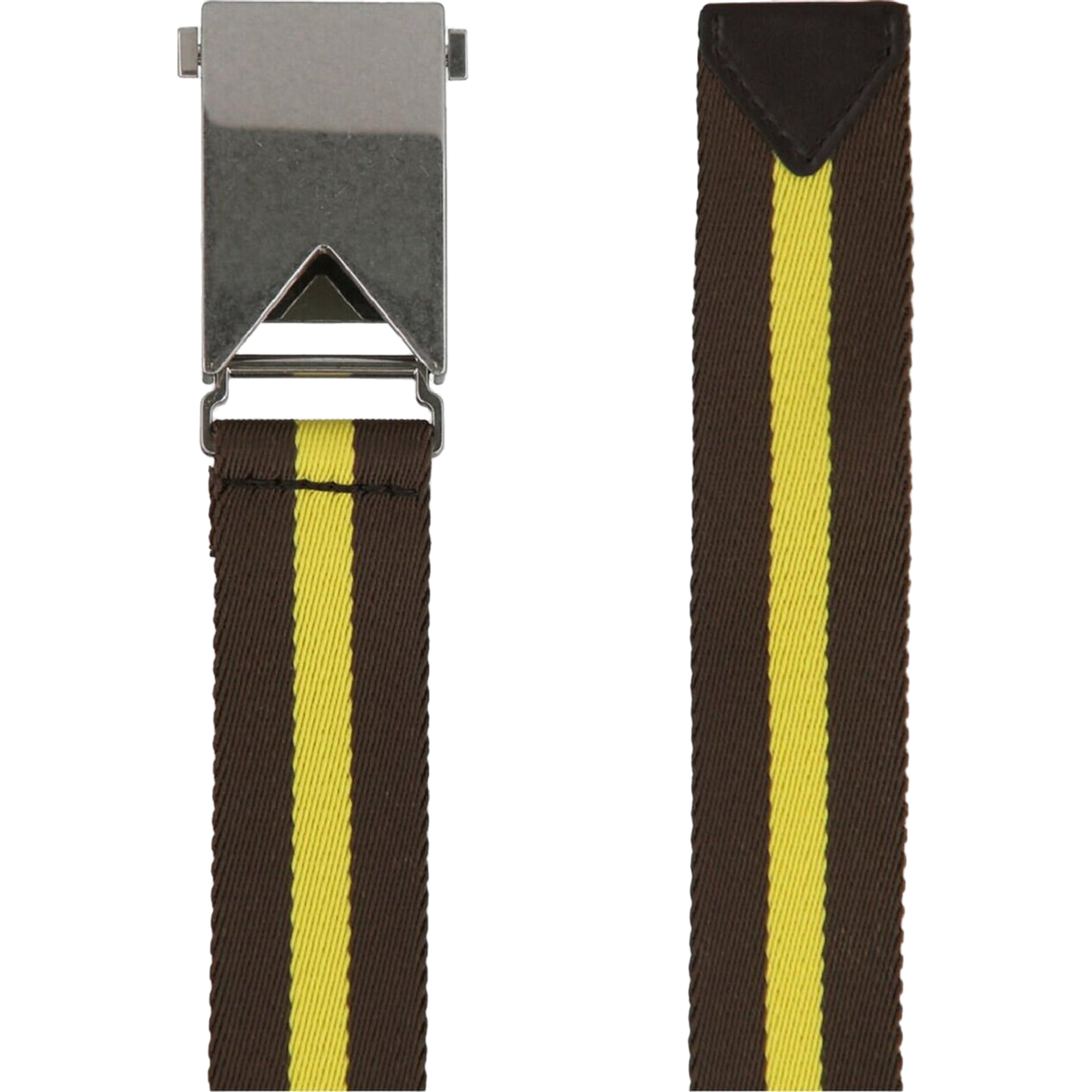 Bottega Veneta Striped Polyester Belt — Brown