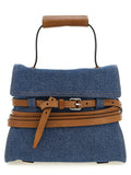 Bolso Moschino Tie Me con asa superior - Azul