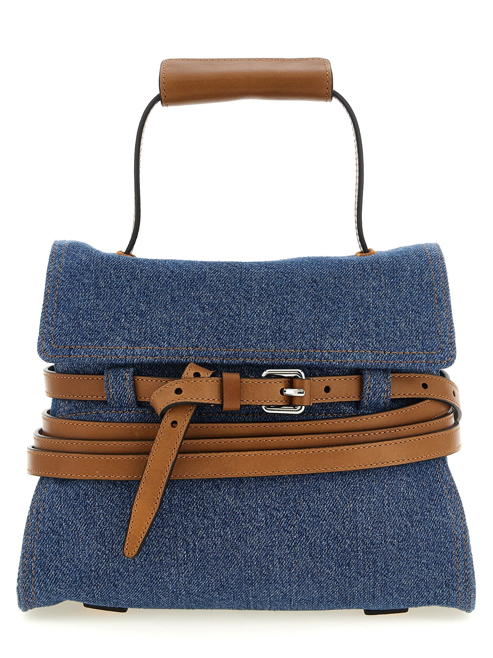 Bolso Moschino Tie Me con asa superior - Azul