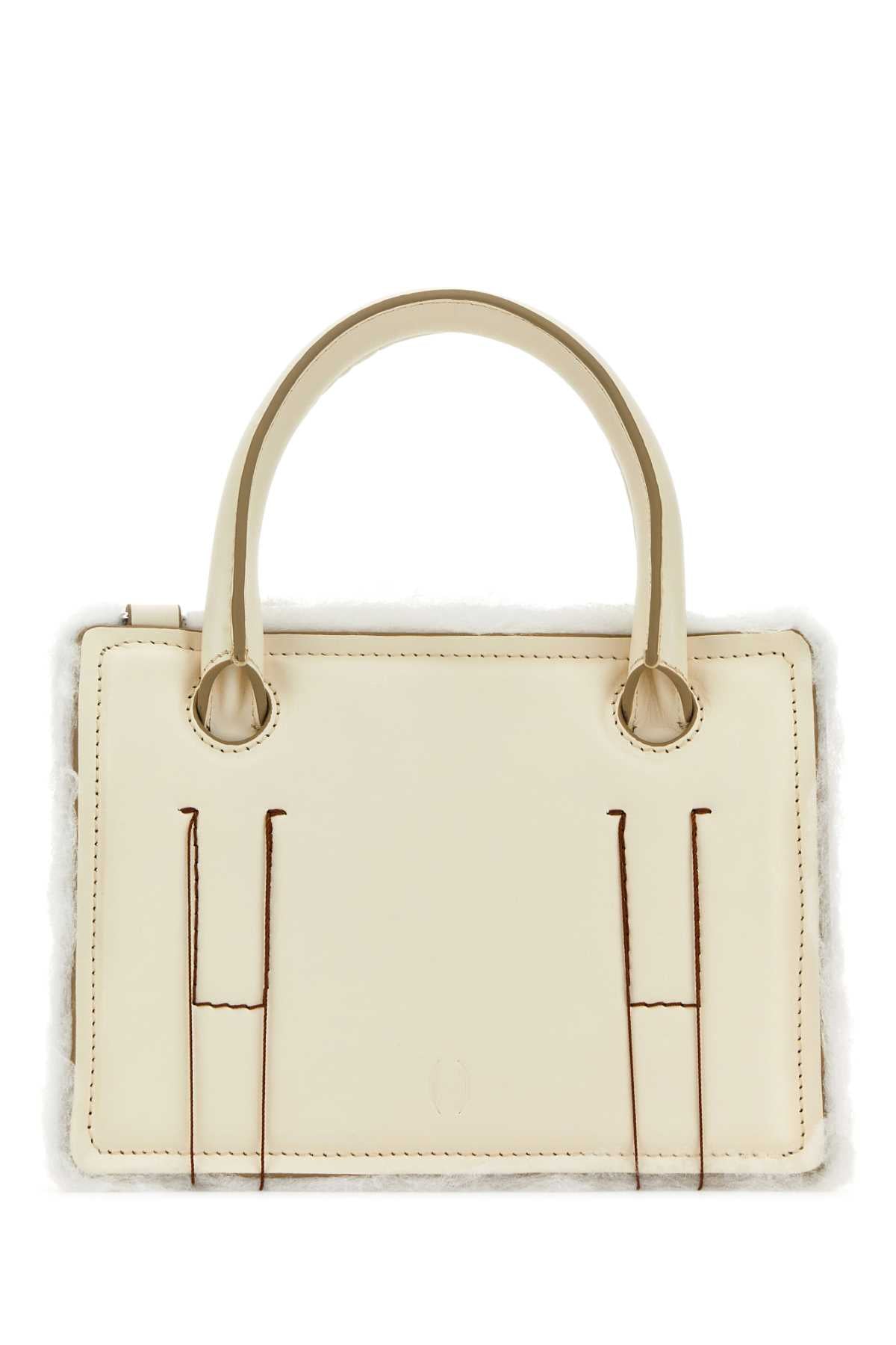 Dentro Tracolla Top Handle Bag — Cream