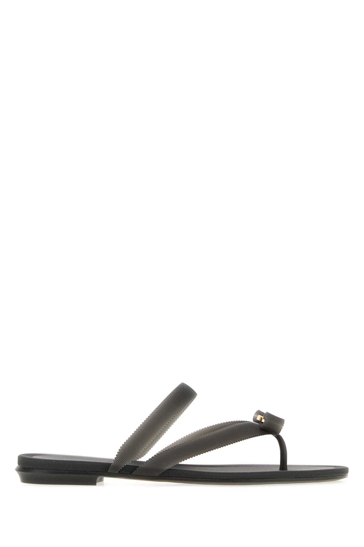 Ferragamo Jealsa Thong Sandal — Black