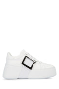 Roger Vivier Viv Skate High Abs Met Sneaker — White