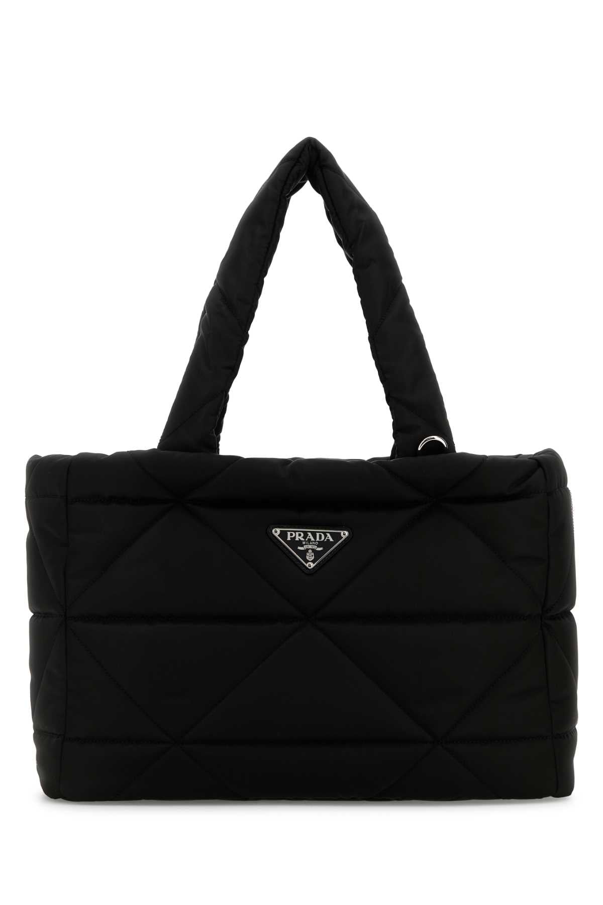 Prada Quilted Nylon Shoulder Bag — Black