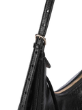 Pinko Shiny Lamb Leather Shoulder Bag — Black