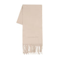 Acne Studios Logo-Embroidered Wool Scarf — Beige