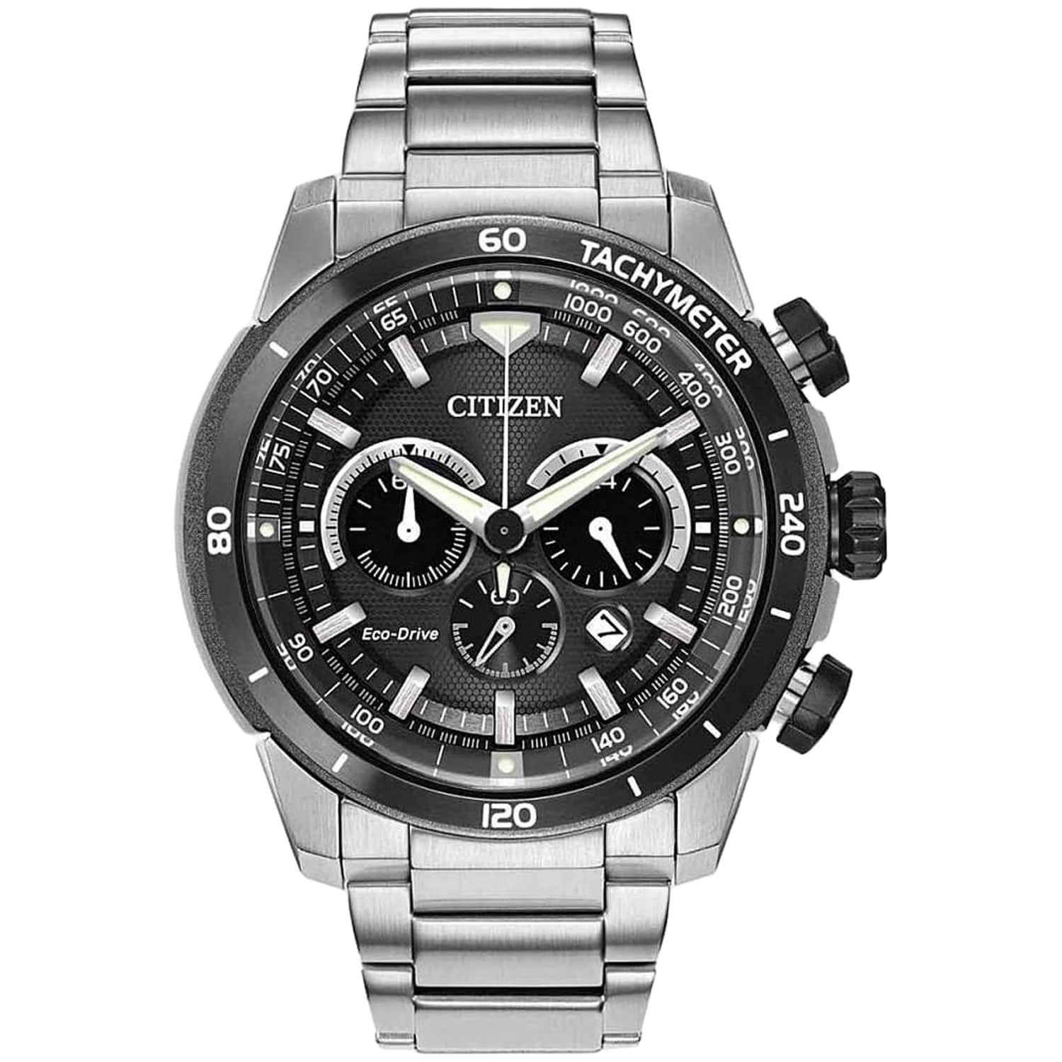 Citizen Eco-Drive Chronograph Watch — Black