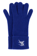 Burberry Cashmere-Nylon Gloves — Blue