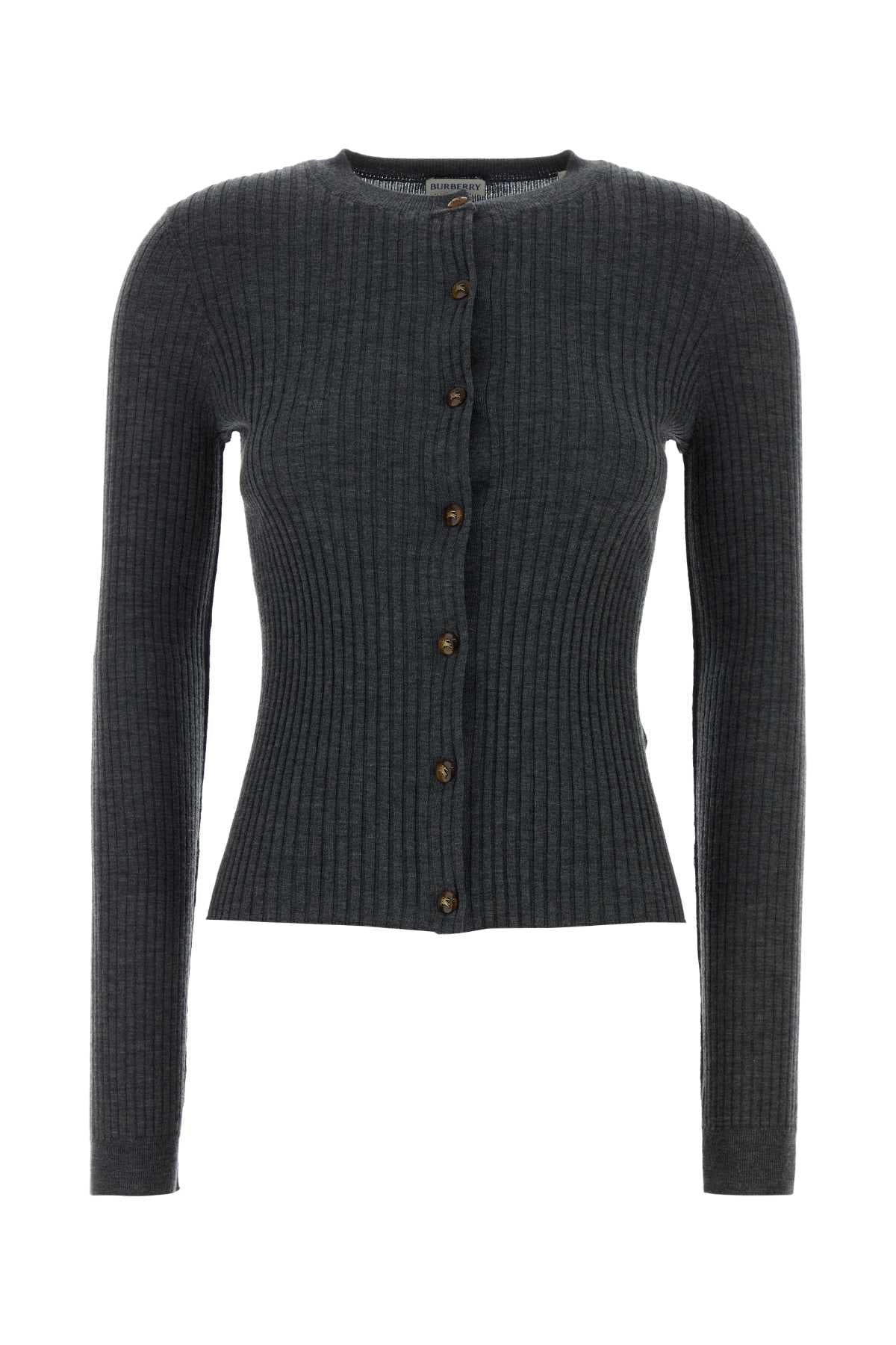 Burberry Cashmere Cardigan — Gray