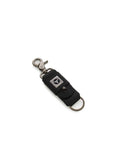 Momo Design Leather with Logo Plaque Key Case — Black