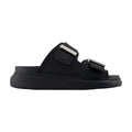 Alexander McQueen Buckle-Strap Hybrid Sandals — Black