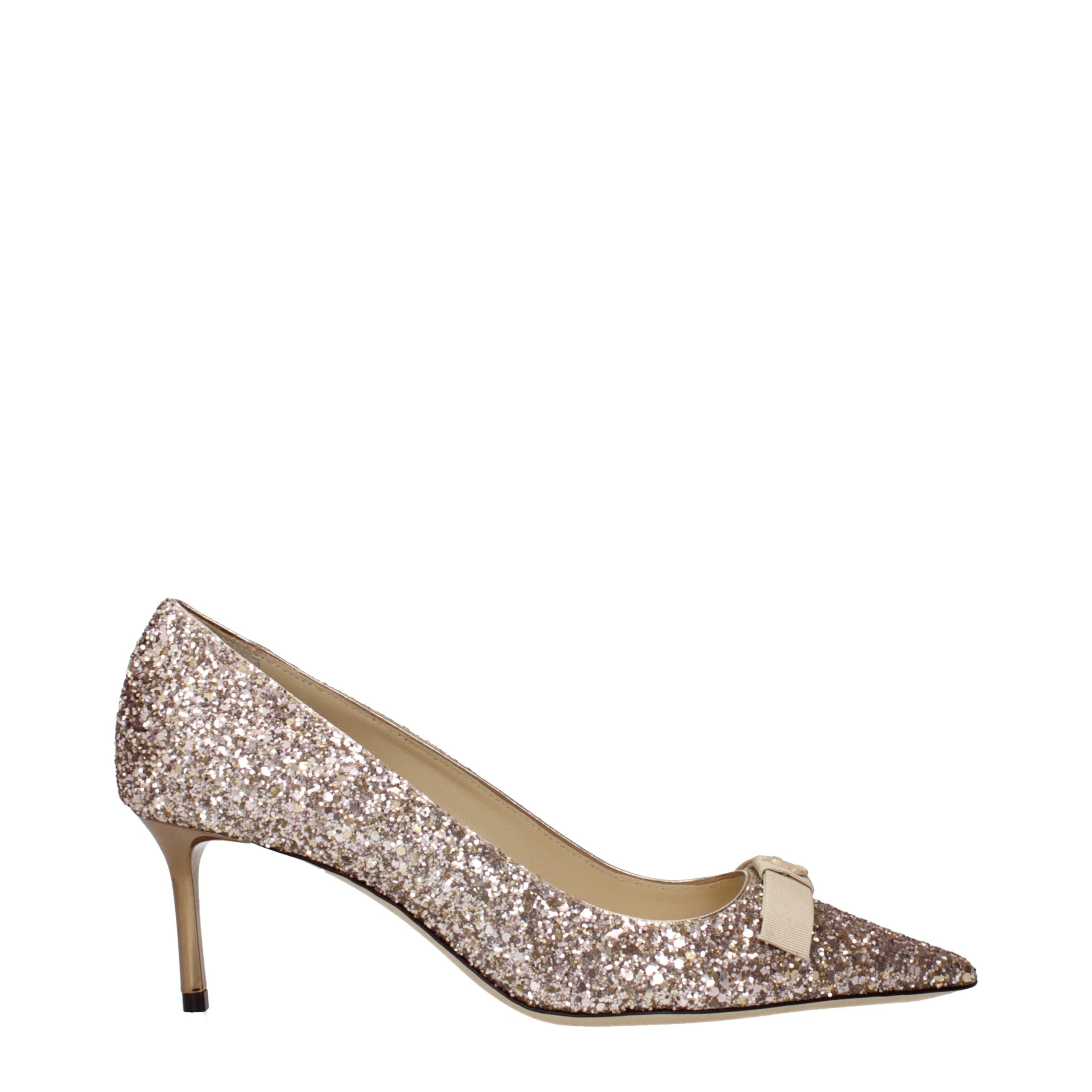 Jimmy Choo Glitter Heel — Gold