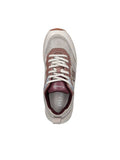 Pinko Leather and Mesh Sneaker — Corda/Wine