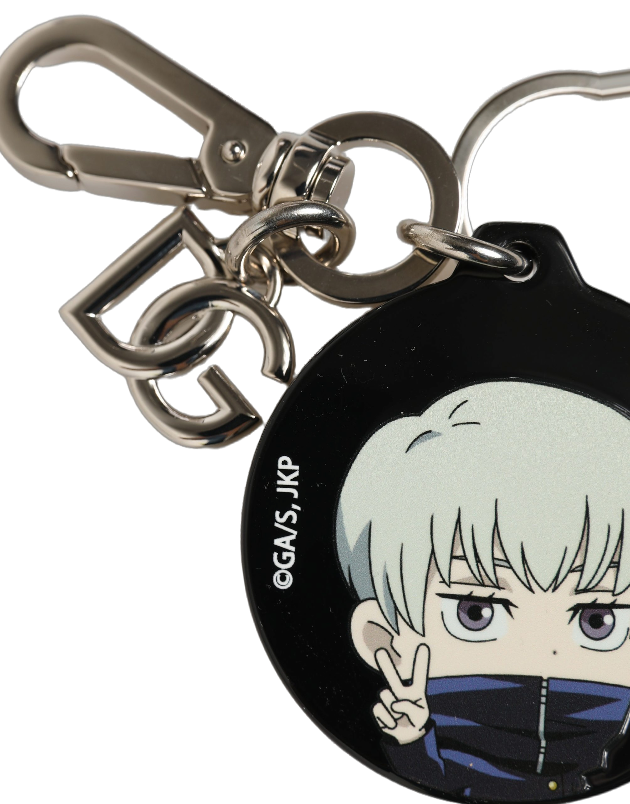 Black Kaisen Toge Inumaki Charm Metal Keychain Keyring Polyester Zamak Steel Brass Accessory