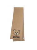Moschino Logo-Embroidered Viscose Scarf — Brown