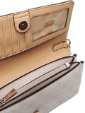 Guess Bandolera de poliuretano con logo grabado — Beige