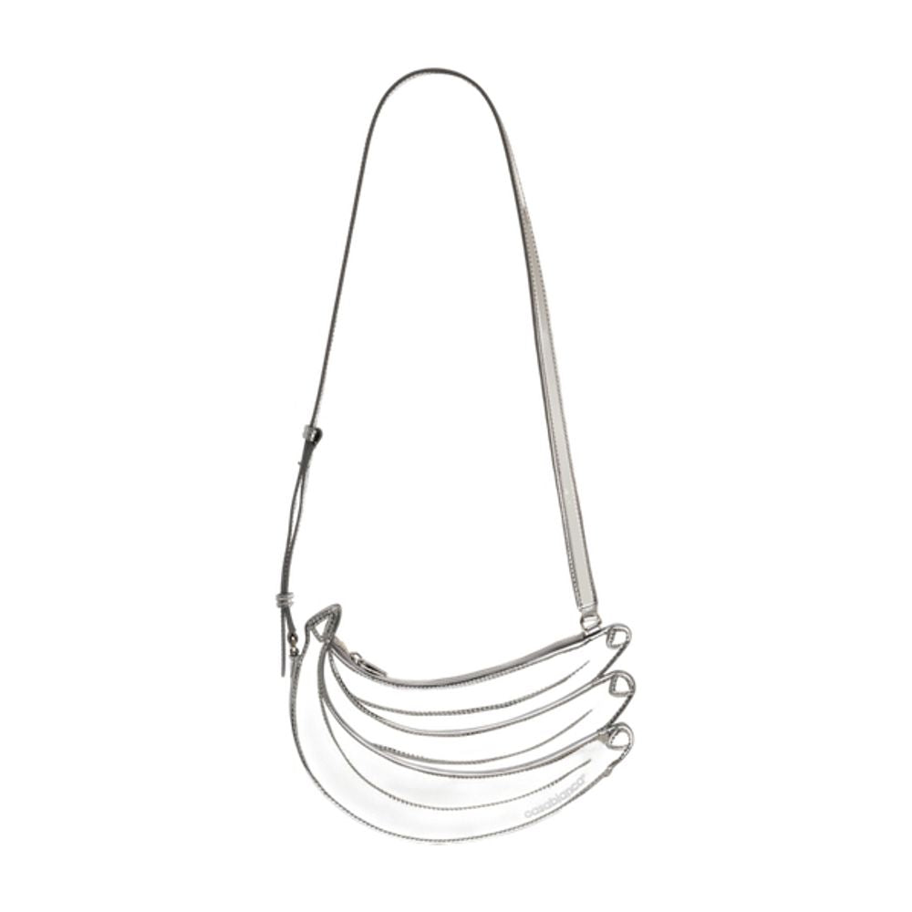 Casablanca Banana Shoulder Bag — Silver
