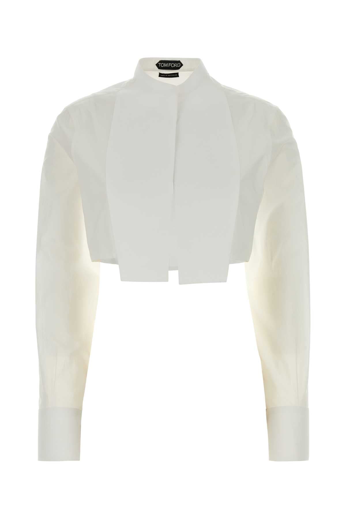 Tom Ford Cotton Poplin Shirt — White