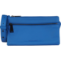 Bottega Veneta Leather Zip Clutch Clutch — Blue