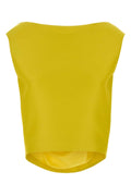 Balenciaga Sleeveless Wool-Silk Tank Top — Yellow