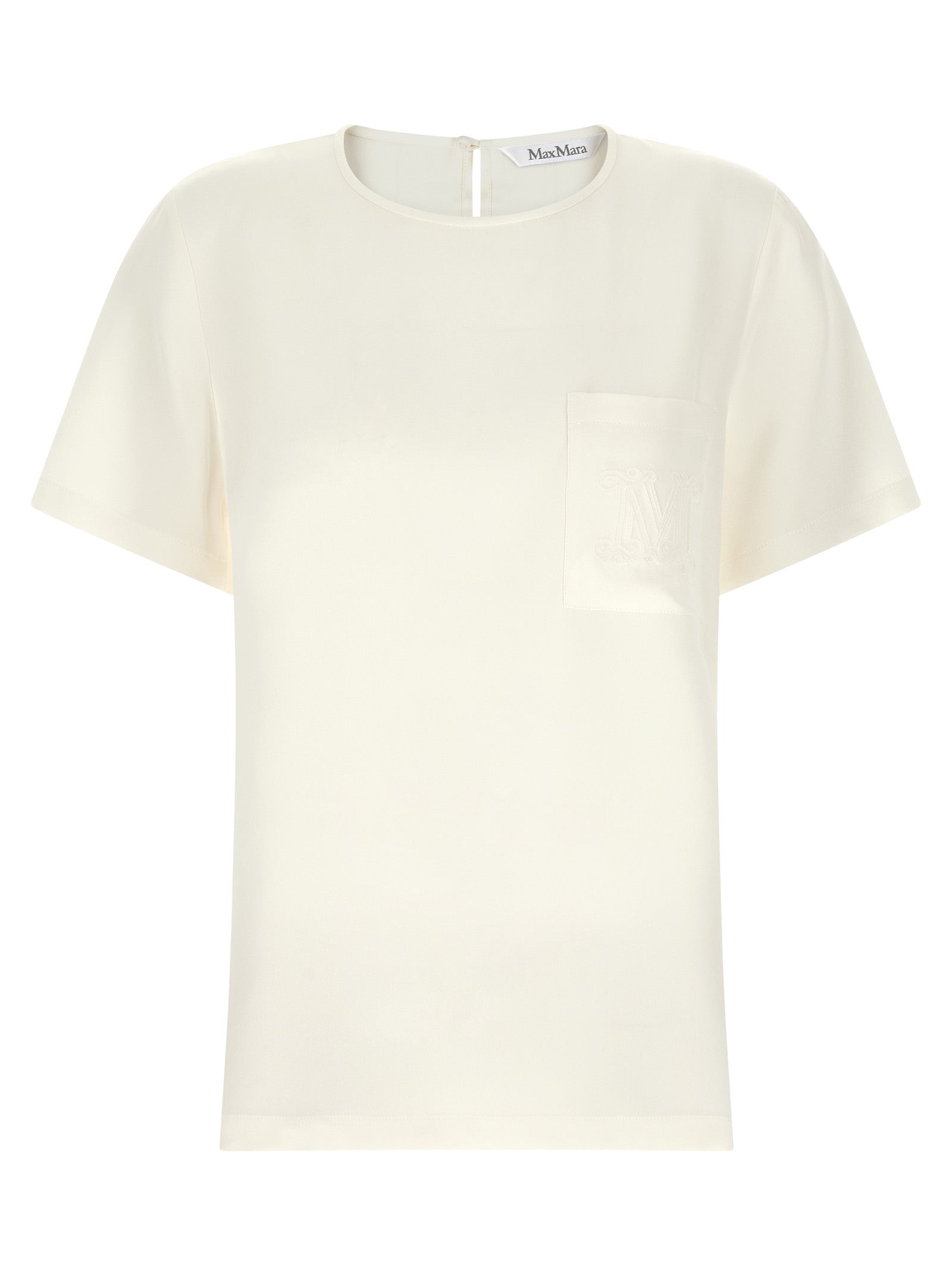 Max Mara Silk Crepe de Chine Blouse — White