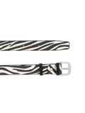 Liu Jo Zebra-Print Polyurethane Belt — Black
