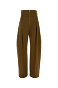 Ferragamo Wool Blend Trousers — Brown