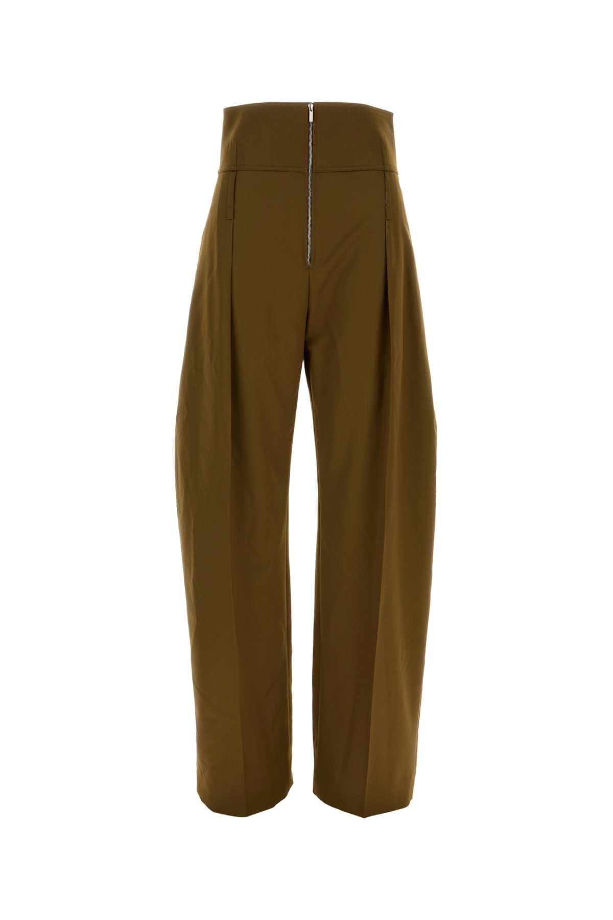Ferragamo Wool Blend Trousers — Brown