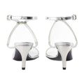 Alexander McQueen Seal Heeled Sandal — Silver