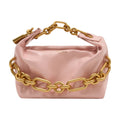 Balmain Chain-Link Leather Mini Bag — Pink
