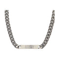 MM6 Maison Margiela Logo ID Tag Chain Necklace — Silver