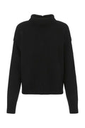 Jil Sander Cashmere Turtleneck Sweater — Black