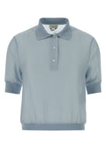 Jacob Cohen Wool-Silk Polo Sweater — Blue