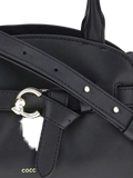 Coccinelle Smooth Cowhide Shoulder Bag — Black