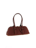 Pinko Bowling Baguette Shoulder Bag — Brown