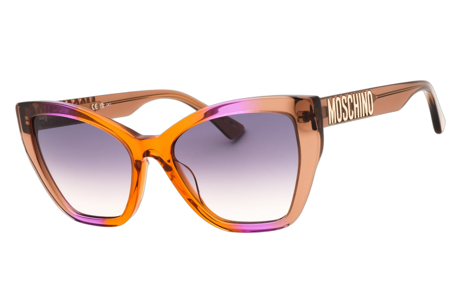 Moschino Gradient-Tinted Cat-Eye Sunglasses — Orange