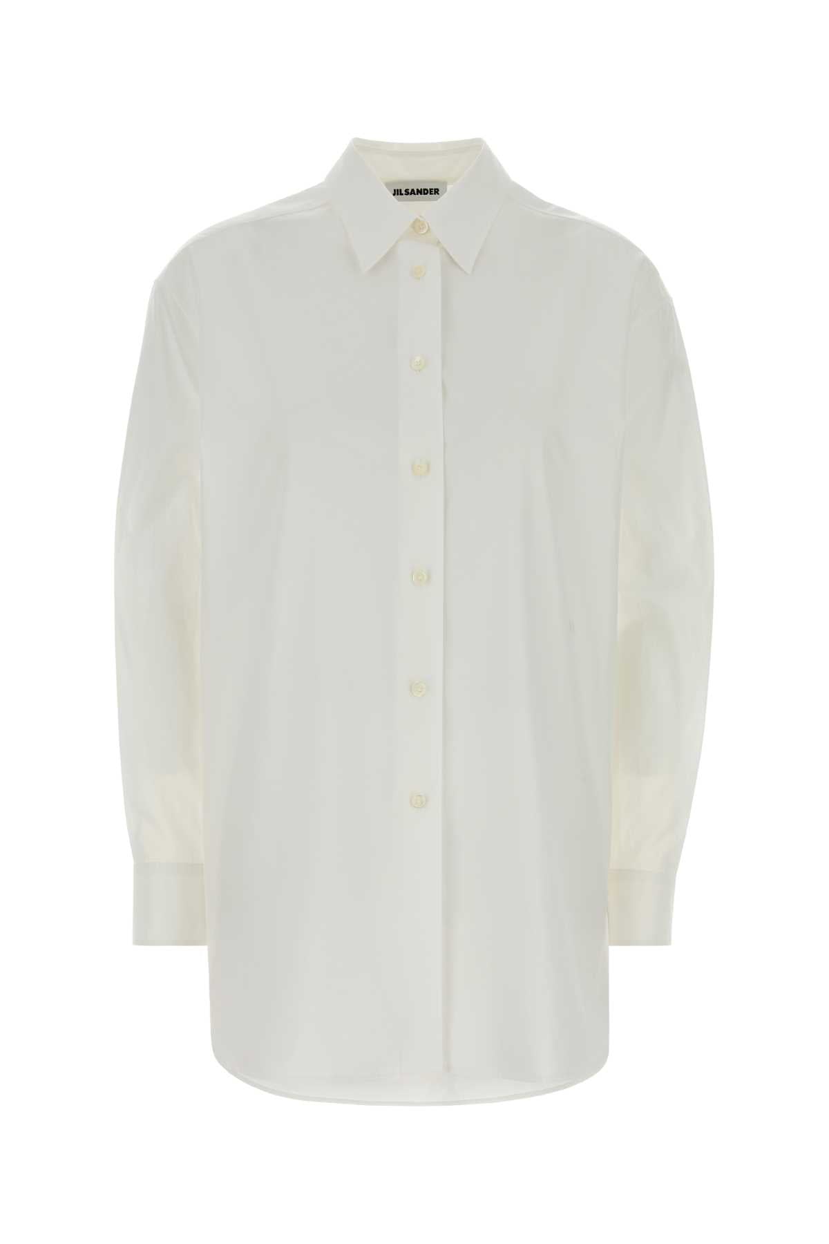 Jil Sander Cotton Button-Down Shirt — White