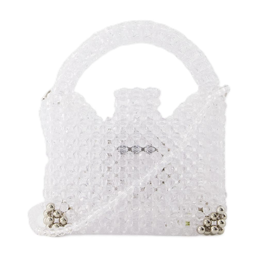 Germanier Beaded Top Handle Bag — White