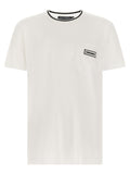 Dolce & Gabbana Camiseta de algodón con logo — Blanco