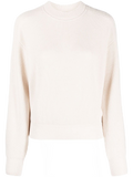 Peserico Ribbed-Knit Wool Blend Sweater — Cream