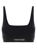 Tom Ford Logo-Embroidered Modal Tank Top — Black