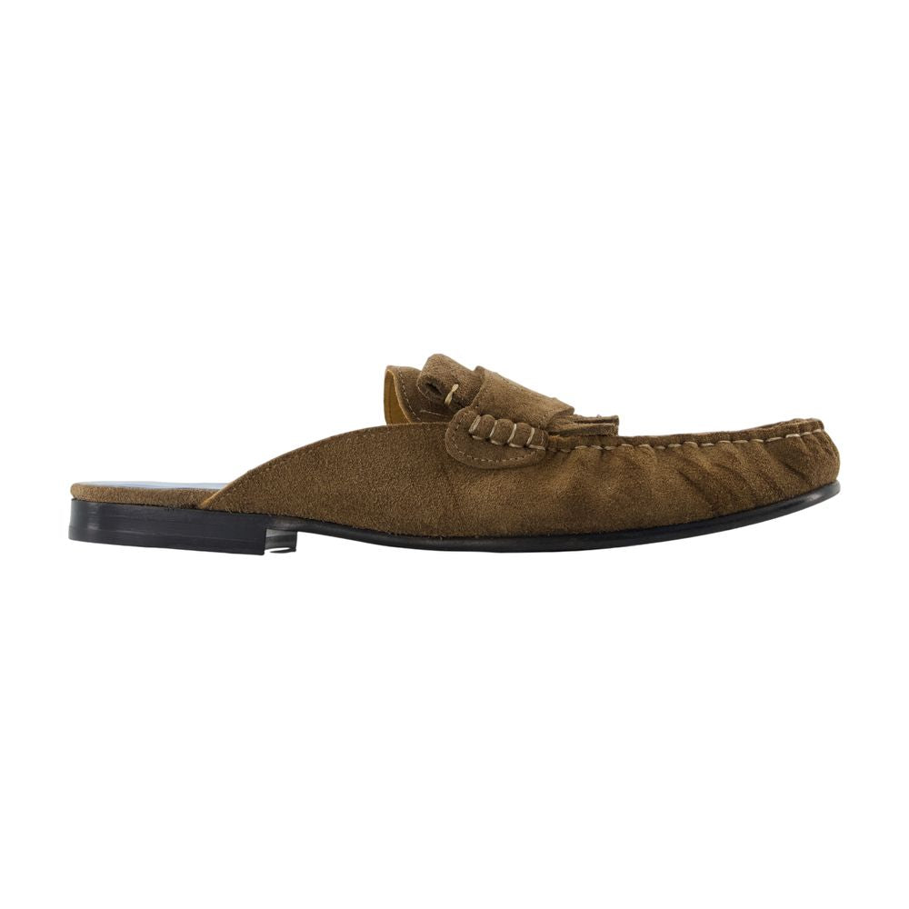 Marni Goatskin Leather Loafer — Brown