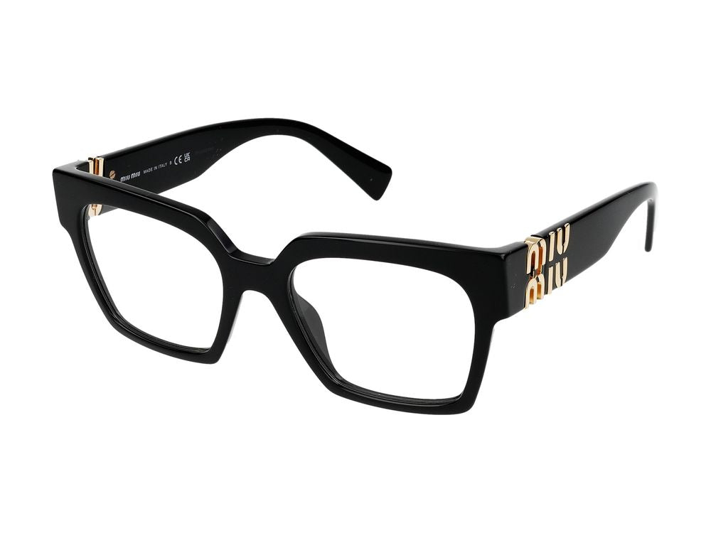 Miu Miu 0MU Oversized Acetate Eyeglasses — Black