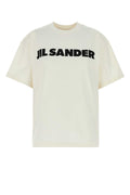 Jil Sander Logo-Printed Cotton T-Shirt — Beige