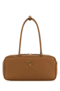 Prada Bauletto Shoulder Bag — Caramel