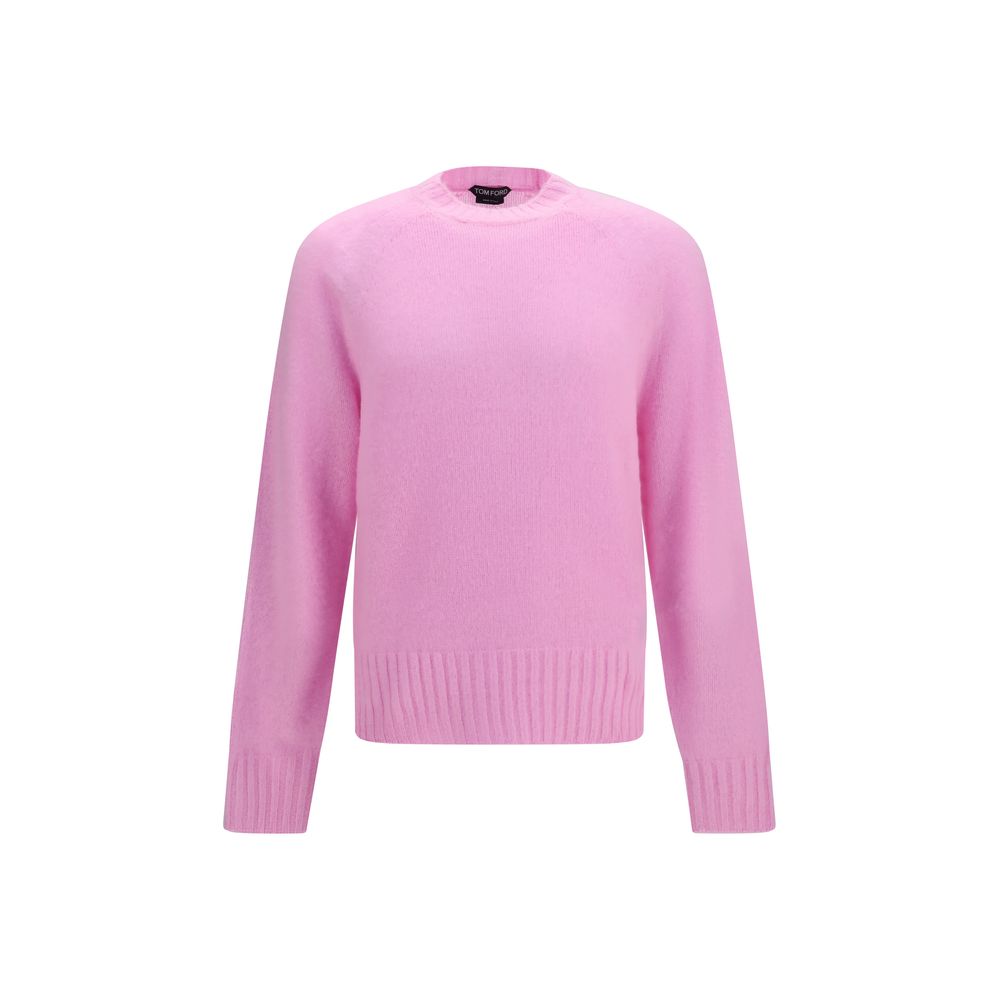 Tom Ford Cashmere Crew-Neck Sweater — Pink