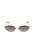 Gafas de sol ovaladas metálicas Furla SFUB29 — Beige