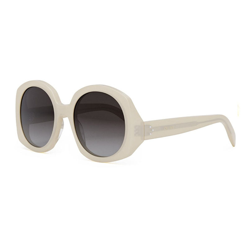 Celine CL40242I25K Oversized Round Sunglasses — Beige